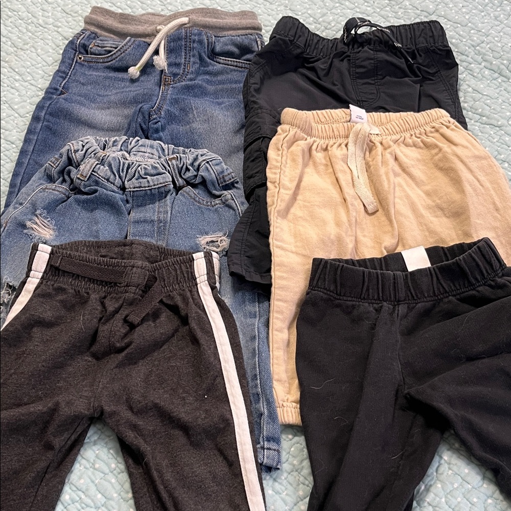 Jeans and Joggers Lot- Blue, Black, Tan